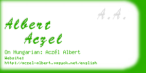 albert aczel business card